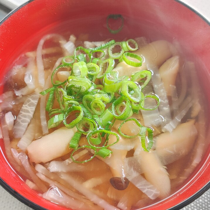 大根とカットしめじの麺つゆ風味